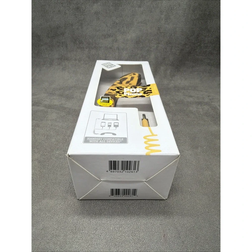 Native Union Pop Phone Retro Handset LEOPARD Print 3.5mm Jack